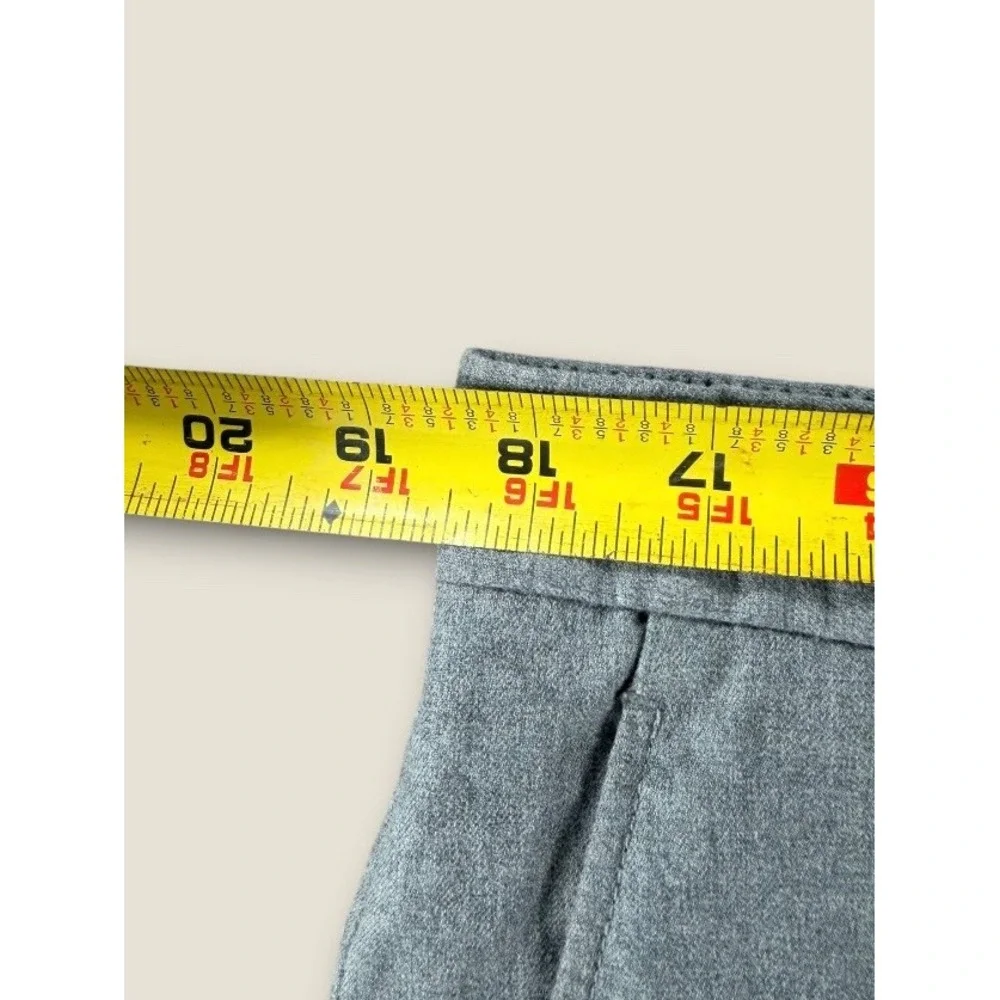J.Crew Bedford Mens Gray 100% Cotton Flat Front Chino Pants W35 L32 F3996